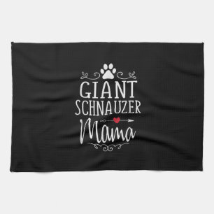 Riesenschnauzer-Mama - lustiges Schnauzer-Liebesge Geschirrtuch