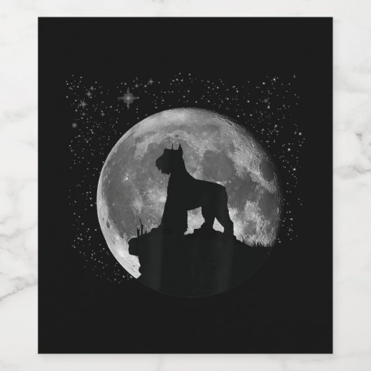 Riesenschnauzer Männer Kindergeschenk Copy Weinetikett (Einzelnes Label)