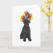 Riesenschnauzer mit Ballon Karte (Gelbe Blume)