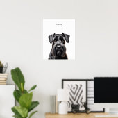 Riesenschnauzer Personalisiert Print Poster (Heimbüro)