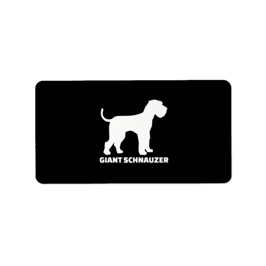 Riesenschnauzer-Prämie Adressaufkleber (Vorne)