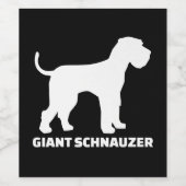 Riesenschnauzer-Prämie Weinetikett (Einzelnes Label)