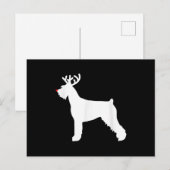 Riesenschnauzer-Rentierhund Ankündigungspostkarte (Vorne/Hinten)
