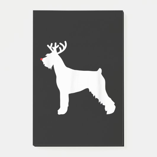 Riesenschnauzer-Rentierhund Post-it Klebezettel (Vorderseite)