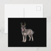 Riesenschnauzer-Rentierschweiß Ankündigungspostkarte (Vorne/Hinten)