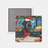Riesenschnauzer Urlaubbuchen: Weihnachten Magnet (Vorderseite/Rückseite)