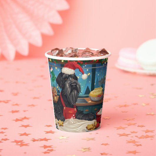 Riesenschnauzer Urlaubbuchen: Weihnachten Pappbecher (Insitu)