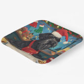 Riesenschnauzer Urlaubbuchen: Weihnachten Pappteller (Gewinkelt)