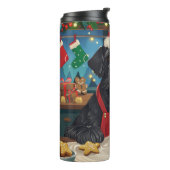 Riesenschnauzer Urlaubbuchen: Weihnachten Thermosbecher (Nach links gedreht)