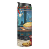 Riesenschnauzer Urlaubbuchen: Weihnachten Thermosbecher (Nach rechts gedreht)