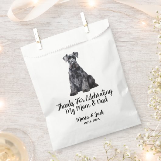 Riesenschnauzer Vollfarbenprägung Geschenktütchen (Ausgeschnitten)