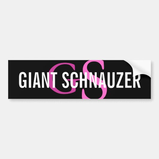 Riesenschnauzer-Zucht-Monogramm Autoaufkleber (Vorne)
