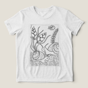 RiesenSchnecken mit Blume Tri-Blend Shirt
