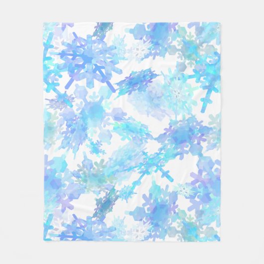 Riesenschneeflocken-Papier Mittelgeschenktasche Fleecedecke (Vorderseite)