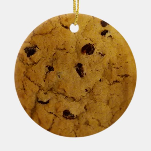 Riesenschokolade Chip Cookie Keramik Ornament (Vorne)