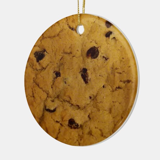 Riesenschokolade Chip Cookie Keramik Ornament (Links)