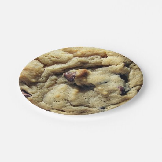Riesenschokolade Chip Cookie Pappteller (Schrägansicht)