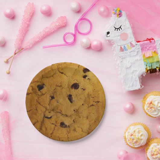 Riesenschokolade Chip Cookie Pappteller (Party)