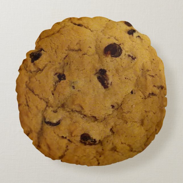 Riesenschokolade Chip Cookie Rundes Kissen (Vorderseite)