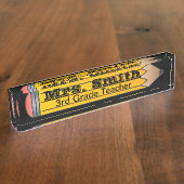 Riesenschulstift | Lehrer |DIY Text Namensplakette (Seite)