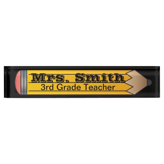 Riesenschulstift | Lehrer |DIY Text Namensplakette (Vorderseite)