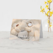 Riesenschwanzbär I Miss You Card Karte (Gelbe Blume)