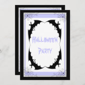 Riesenschwarz-Fledermäuse und Halloween-Party Einladung (Vorne/Hinten)