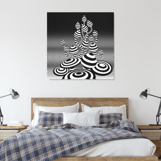 Riesenschwarz-weiße Leinwand Pilze 1 m². (Insitu (Schlafzimmer))