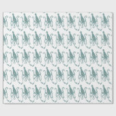 Riesensee-Tintenfisch Geschenkpapier (Flach)