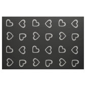 Riesensilber Herzmuster Schwarze Farbe Stoff (Fat Quarter (45,7 x 55,9 cm))