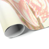 Riesensonnenblume Vintag Pasta Rosa Art Decoupage Geschenkpapier (Rolleneckpunkt)