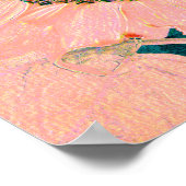 Riesensonnenblume Vintag Rosa Grüne Landkunst Poster (Ecke)