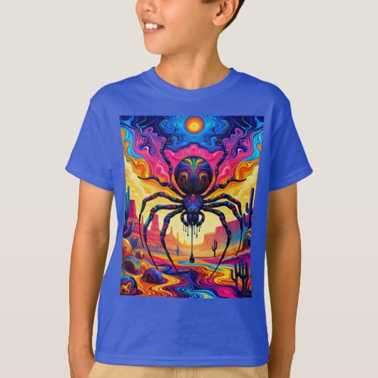 Riesenspinne in einer surrealen Wüste T-Shirt (Vorderseite)