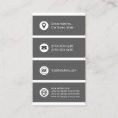 Riesenstreifen-Farbdeckel Visitenkarte (Rückseite)