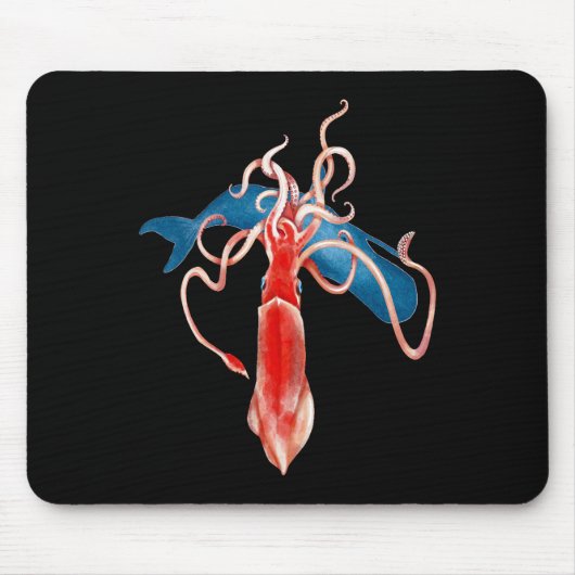 RiesenTintenfisch gegen Whale Mousepad (Vorne)