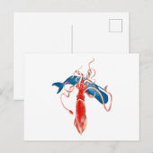 RiesenTintenfisch gegen Whale Postkarte (Vorne/Hinten)