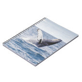 Riesenwal springt aus dem Meer Notizblock (Linke Seite)