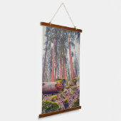 Riesenwaldlandschaft Sequoia Wandteppich Mit Holzrahmen (Gewinkelt)