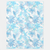 Riesenweiche Schneeflocken Fleecedecke (Vorderseite)