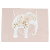 Riesenweißelefant Große Geschenktüte (Rückseite)