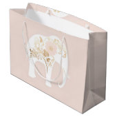 Riesenweißelefant Große Geschenktüte (Rückseite Schrägansicht)