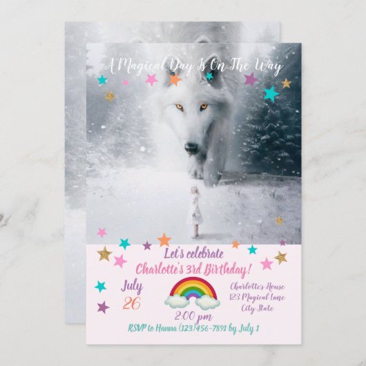 Riesenwolf Einladung (Vorne/Hinten)