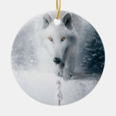 Riesenwolf Keramik Ornament (Vorne)