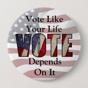 Riesige Abstimmungs-Knöpfe Button