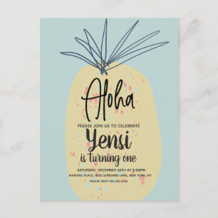 Riesige Ananas Kunst Geburtstag Tropischer Sommer  Postkarte