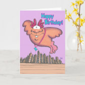 RIESIGE BIRDMAN Geburtstags-Karte Karte (Gelbe Blume)