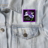 Riesige blaue lila Iris Button (Beispiel)