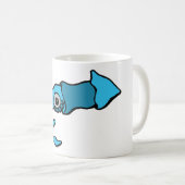 Riesige blaue Tintenfisch-Tasse Kaffeetasse (VorderseiteRechts)
