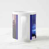 Riesige Blues-Schlagzeuger-Katzen-Tasse Jumbo-Tasse (Rückseite)