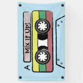 Riesige Cartoon-Hand gezeichnetes Kassetten-Band Banner (Vertikal)